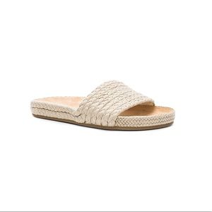 Soludos Tan Braided Pool Slide Sandal